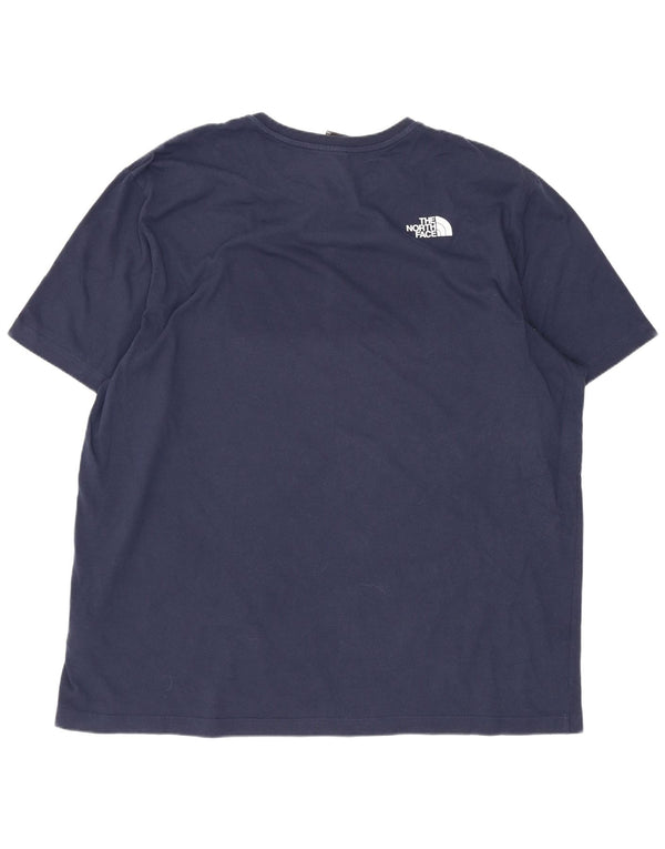 The North Face T-Shirt Graphique Homme Top 2XL Bleu Marine Coton