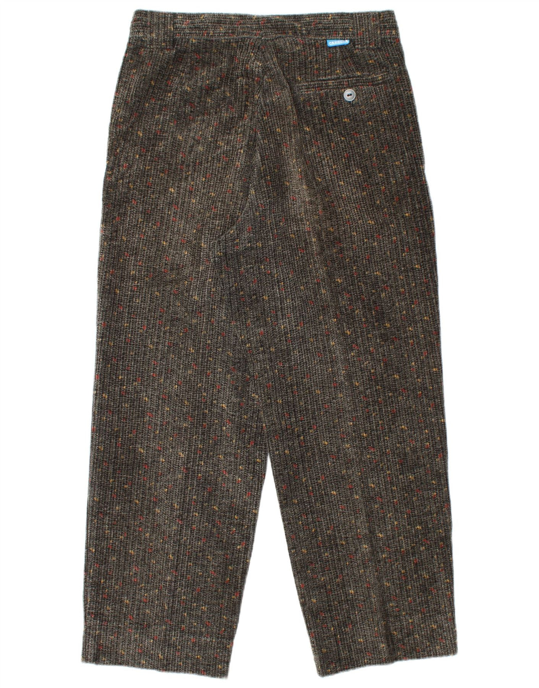 CARRERA Pantalon Taille Haute En Velours Côtelé Femme IT 50 Large W34 L27 Gris