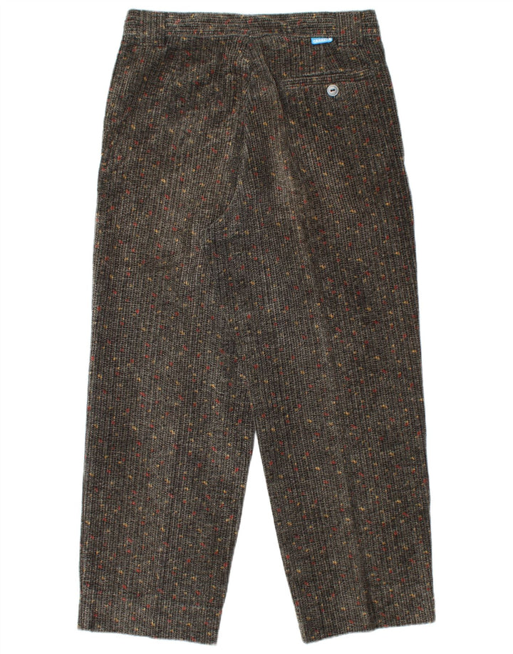 CARRERA Pantalon Taille Haute En Velours Côtelé Femme IT 50 Large W34 L27 Gris