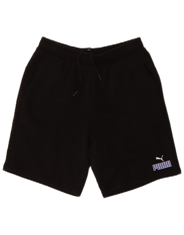 Puma Short de Sport Garçon 15-16 ans Noir Coton