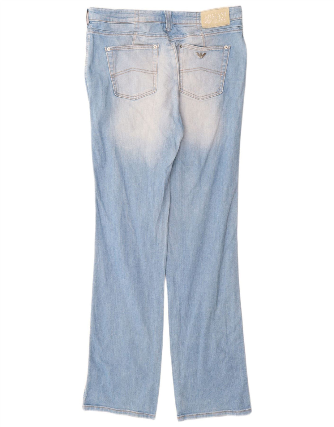 Armani Femme Jean Droit W33 L34 Bleu Coton