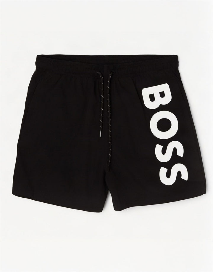Hugo Boss Short de bain graphique pour homme Noir moyen Polyamide