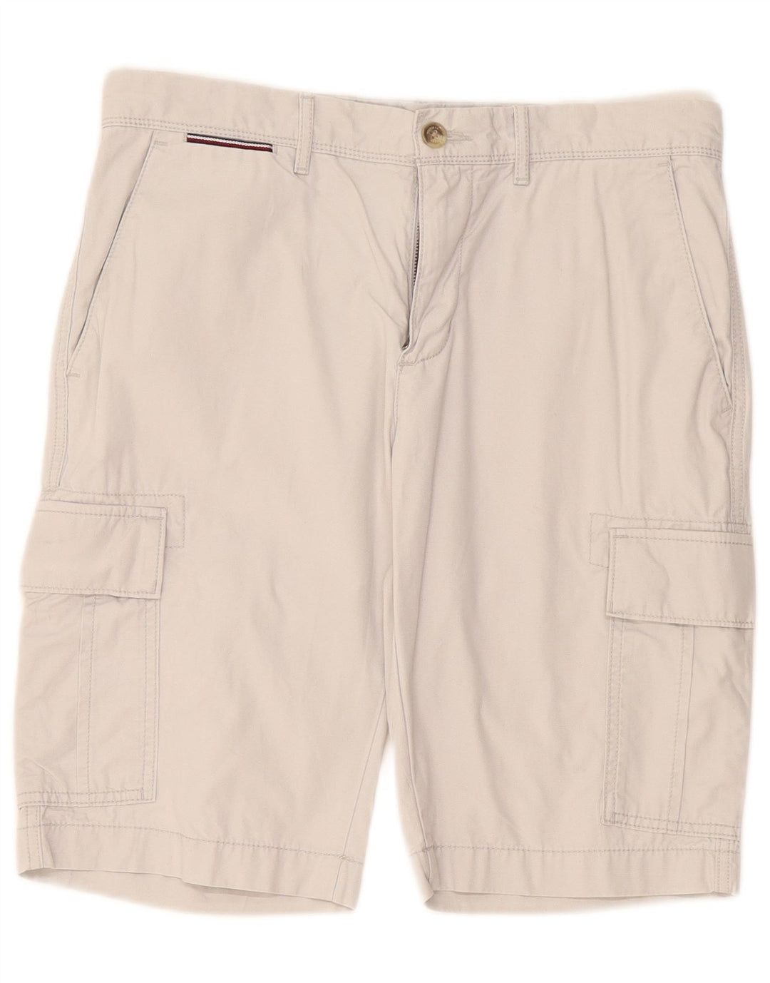 TOMMY HILFIGER Short Cargo W31 Homme Gris Moyen Coton