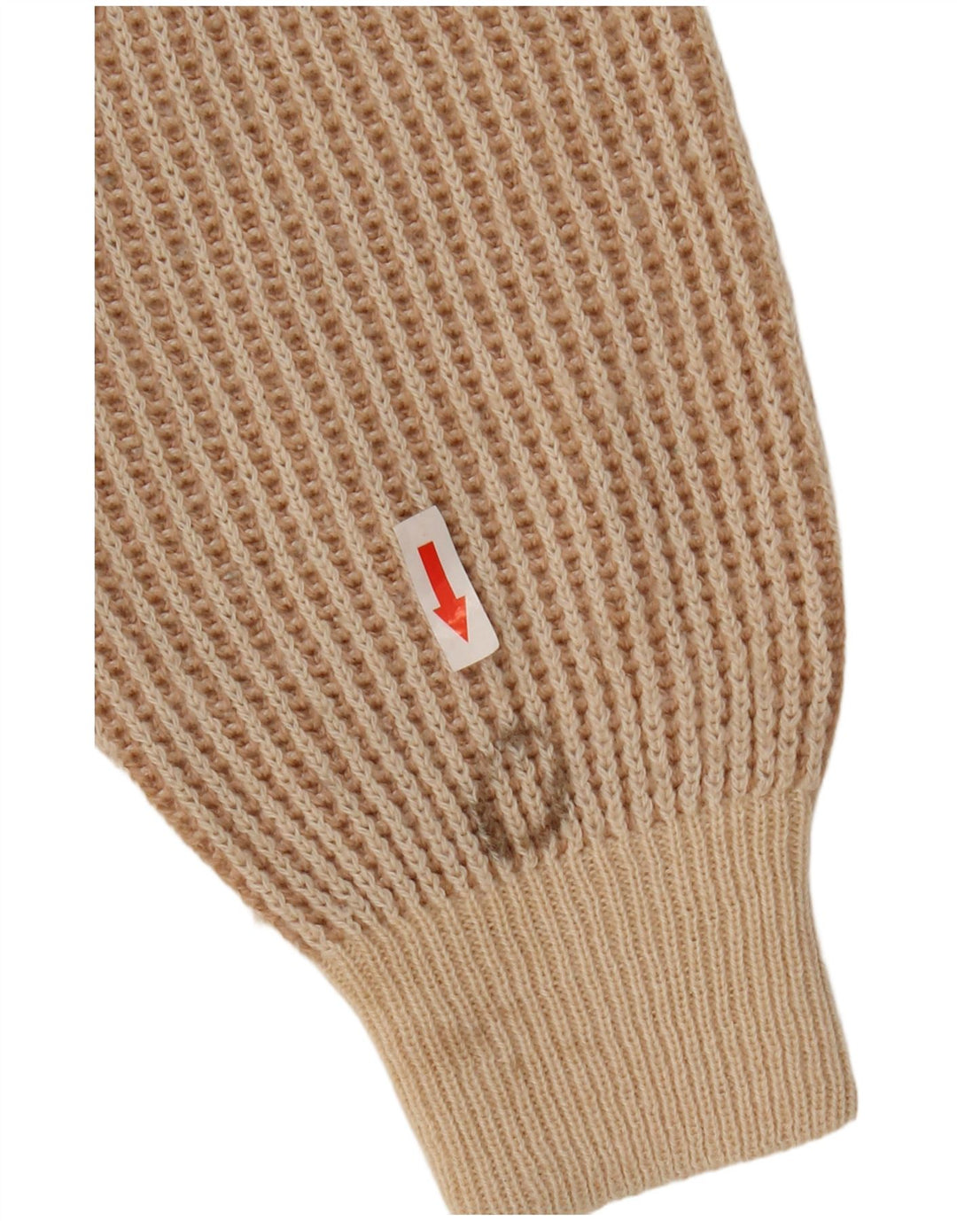 Oscar Forghieri Pull Col Rond Homme Laine Rayée Beige Moyen