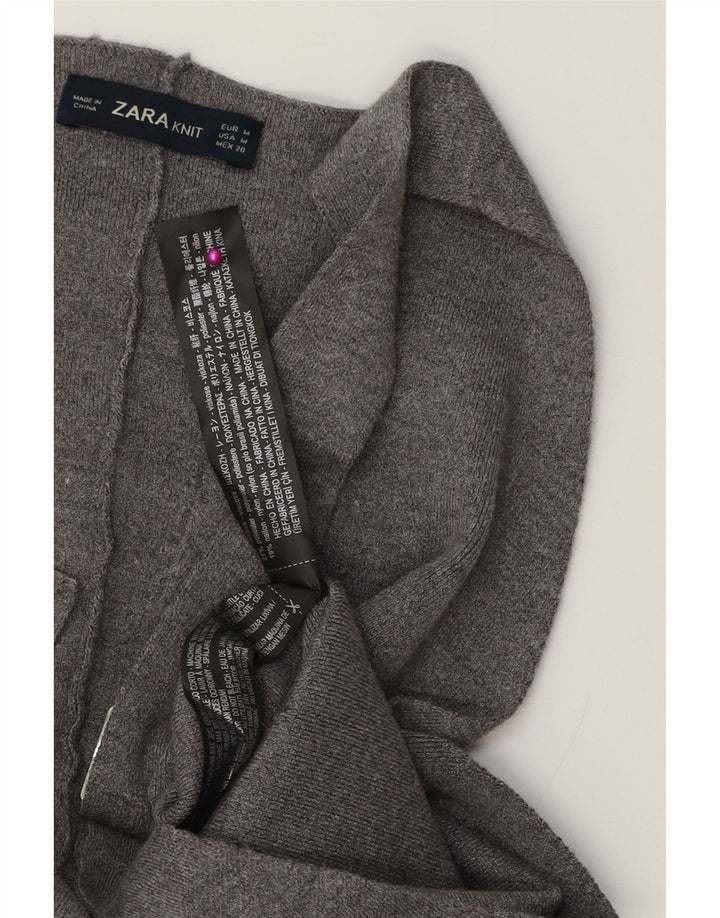Zara Combinaison en tricot pour femme UK 12 Gris moyen Viscose