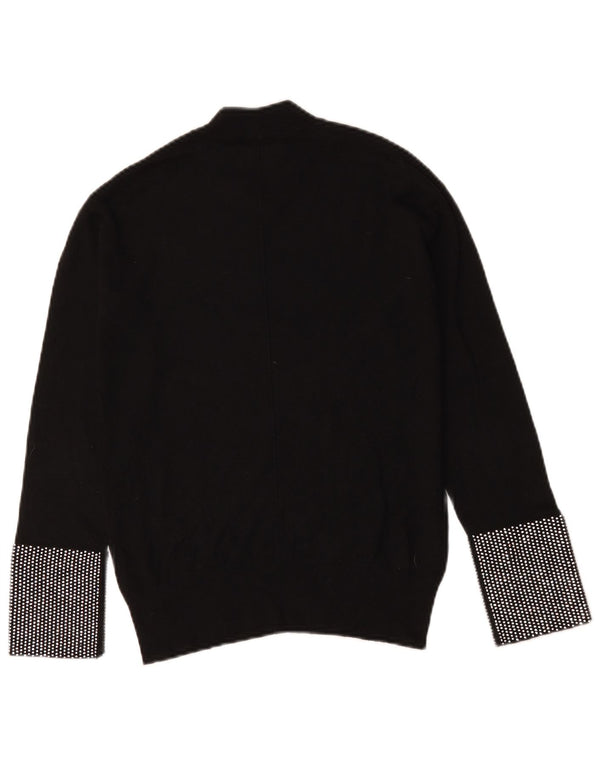 Pinko Pull col roulé pour femme UK 12 Medium Noir Géométrique