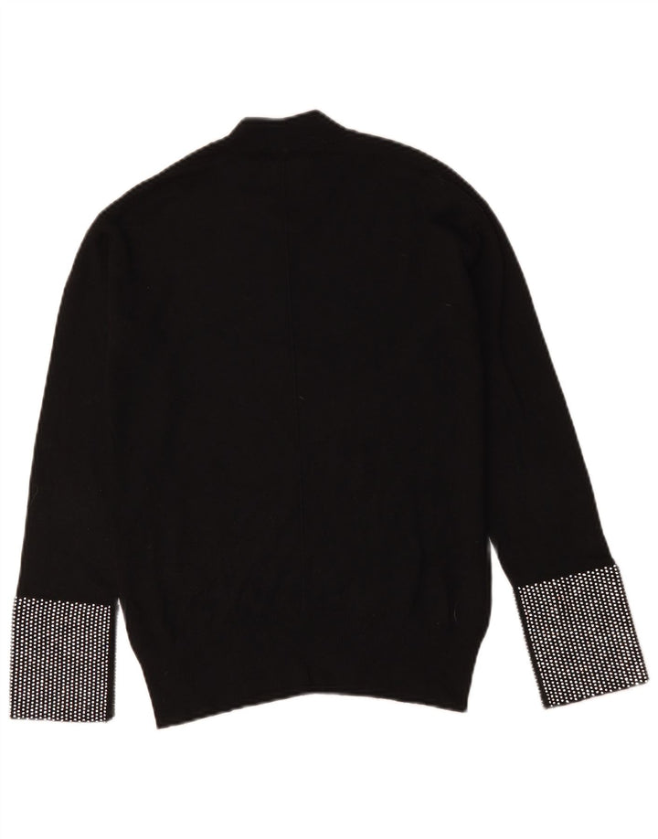 Pinko Pull col roulé pour femme UK 12 Medium Noir Géométrique
