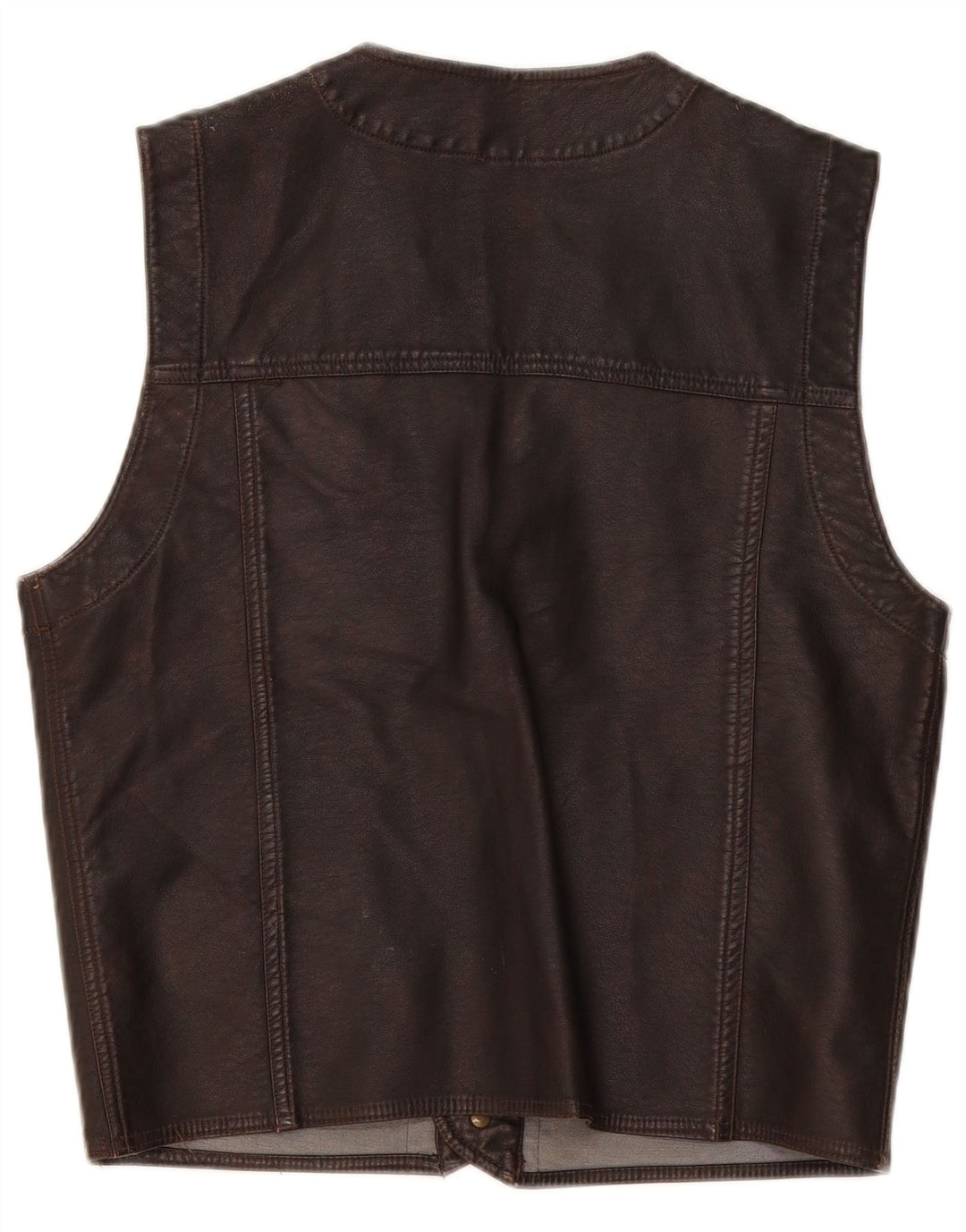 Brugi Gilet Simili Cuir Homme Polyéthylène Marron Moyen