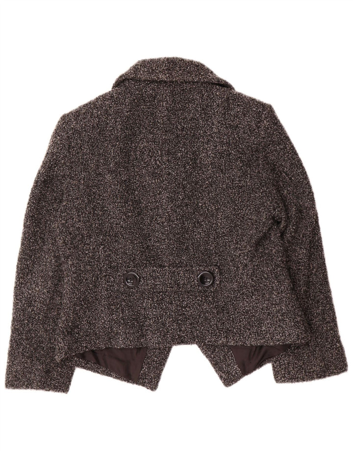 Marks & Spencer Veste blazer à 2 boutons pour femme UK 14 Grande laine mouchetée grise