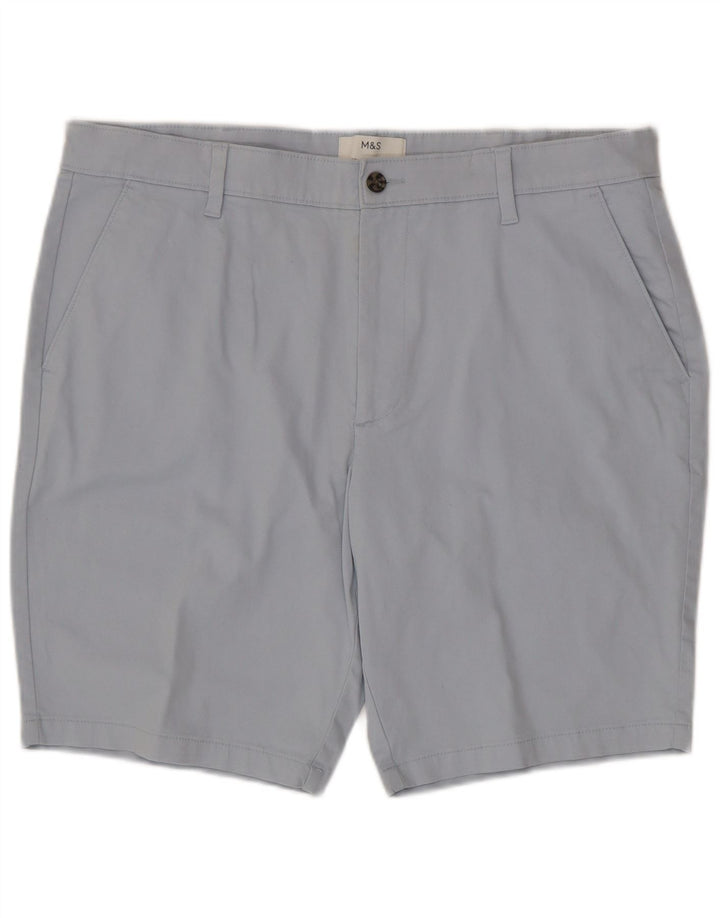 Marks & Spencer Short Chino Homme W38 XL Bleu Coton