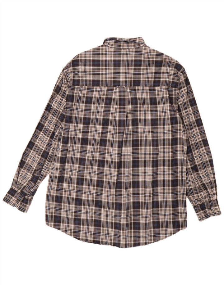 Chaps Ralph Lauren Chemise en flanelle homme gris moyen à carreaux en coton