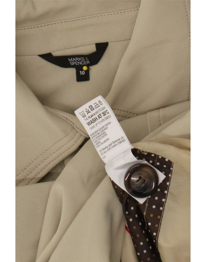 Marks & Spencer Trench-coat surdimensionné pour femme UK 10 Petit polyester beige