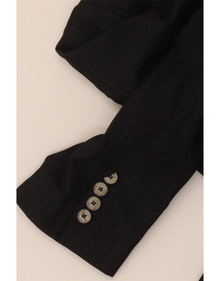 Zara Veste blazer à 2 boutons pour homme EU 50 Bleu marine moyen Polyester