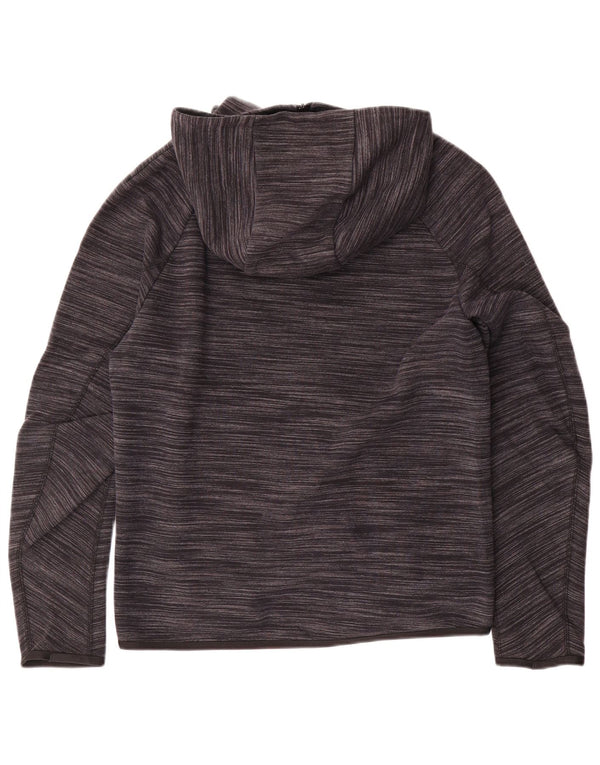 Nike Pull à capuche zippé pour homme Petit coton moucheté gris
