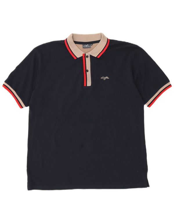 Lotto Polo Rugby Homme XL Bleu Marine Rayé Coton