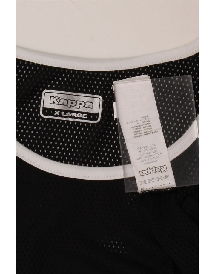 KAPPA Mens Graphic Vest Top XL Black Polyester