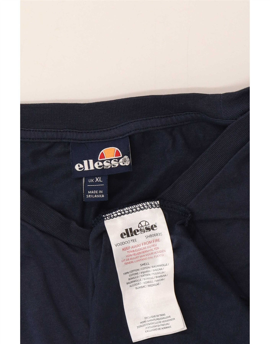 Ellesse T-Shirt Graphique Homme Top XL Bleu Coton