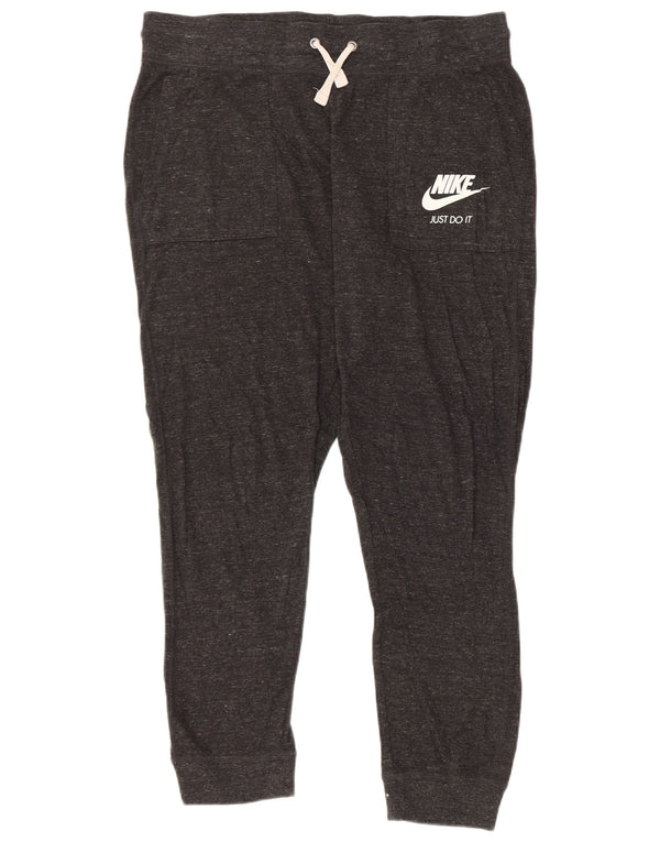 Nike Pantalon de survêtement graphique pour femme UK 16 Large Gris moucheté