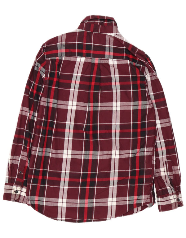 Chaps Chemise en flanelle pour homme Petit coton à carreaux bordeaux