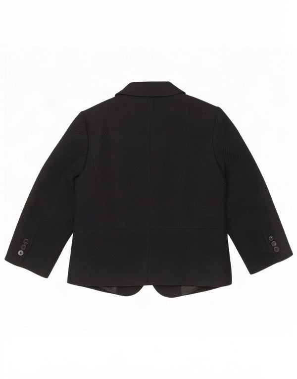 Marks & Spencer Veste blazer à manches 3/4 pour femme 5 boutons UK 16 Large Noir