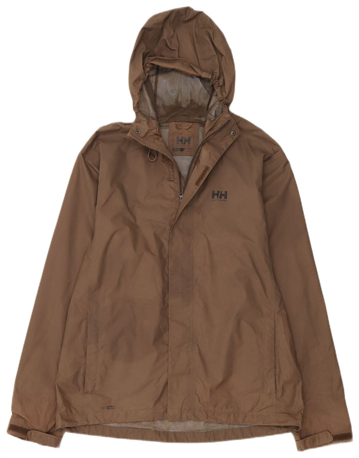Helly Hansen Veste de pluie à capuche pour homme UK 40 Large Beige Polyamide