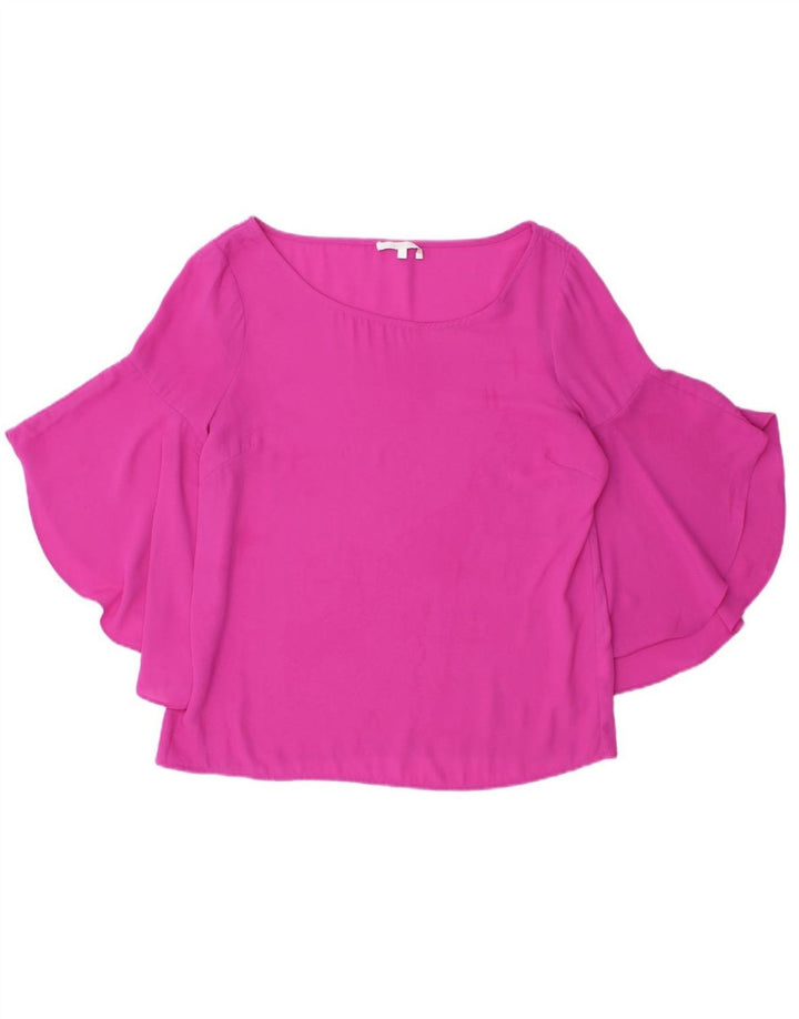 KORALLINE Womens 3/4 Sleeve Blouse Top IT 44 Medium Pink Polyester