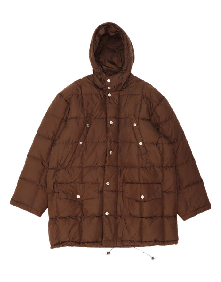 Killer Loop Manteau rembourré à capuche pour homme UK 40 Large Marron Polyamide