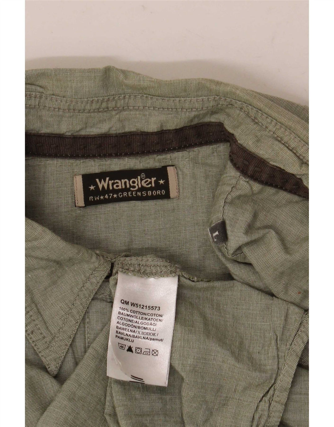 Wrangler Chemise à manches courtes pour homme Grand coton vert