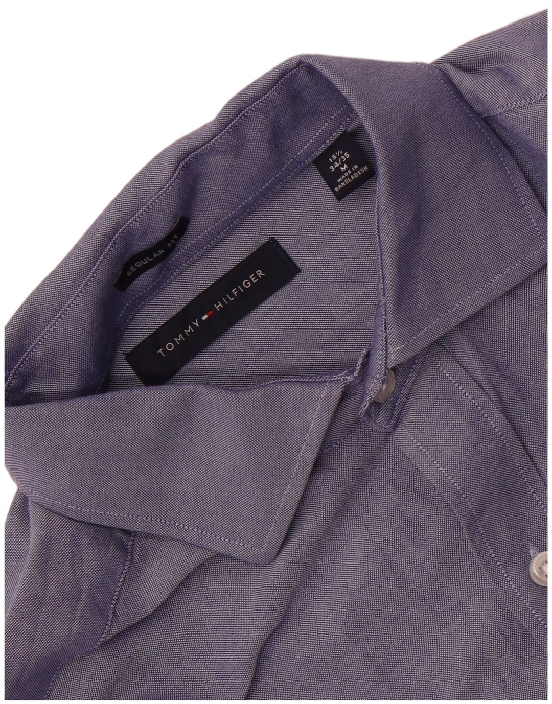 Tommy Hilfiger Chemise coupe régulière pour homme Taille 15 1/2 Bleu moyen