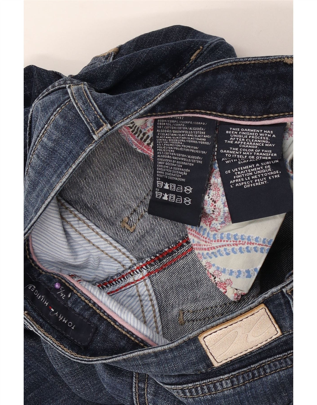 Tommy Hilfiger Jean Slim Femme W26 L34 Bleu Coton