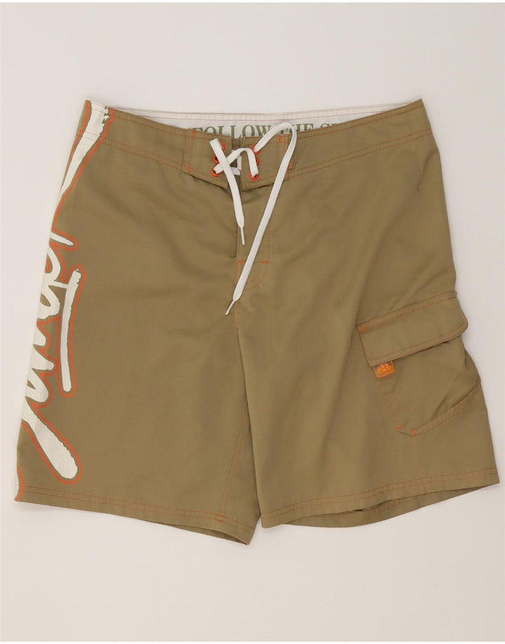 Sundek Short de bain graphique homme polyester beige moyen