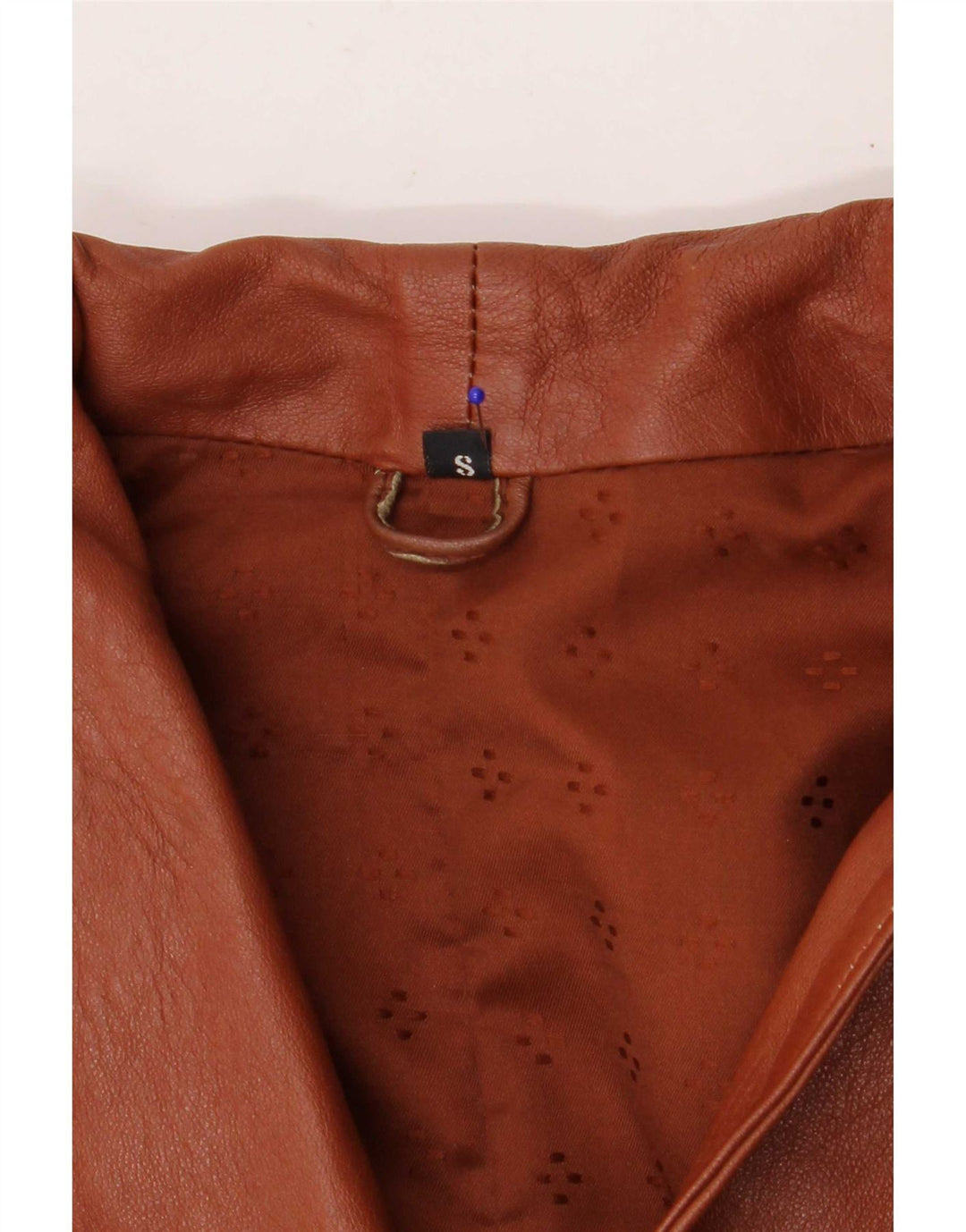 veste en cuir femme vintage UK 10 Petit Brun