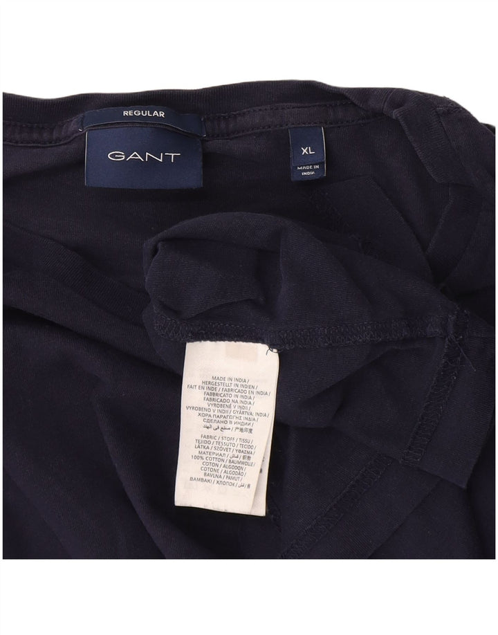 Gant Homme Regular T-Shirt Top XL Bleu Marine Coton