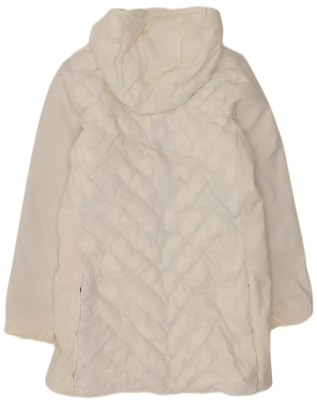 Invicta Manteau rembourré à capuche pour femme UK 18 XL Blanc Polyester