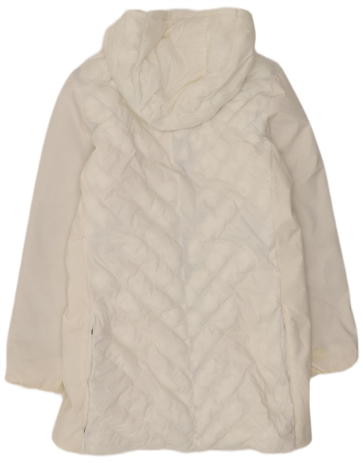 Invicta Manteau rembourré à capuche pour femme UK 18 XL Blanc Polyester