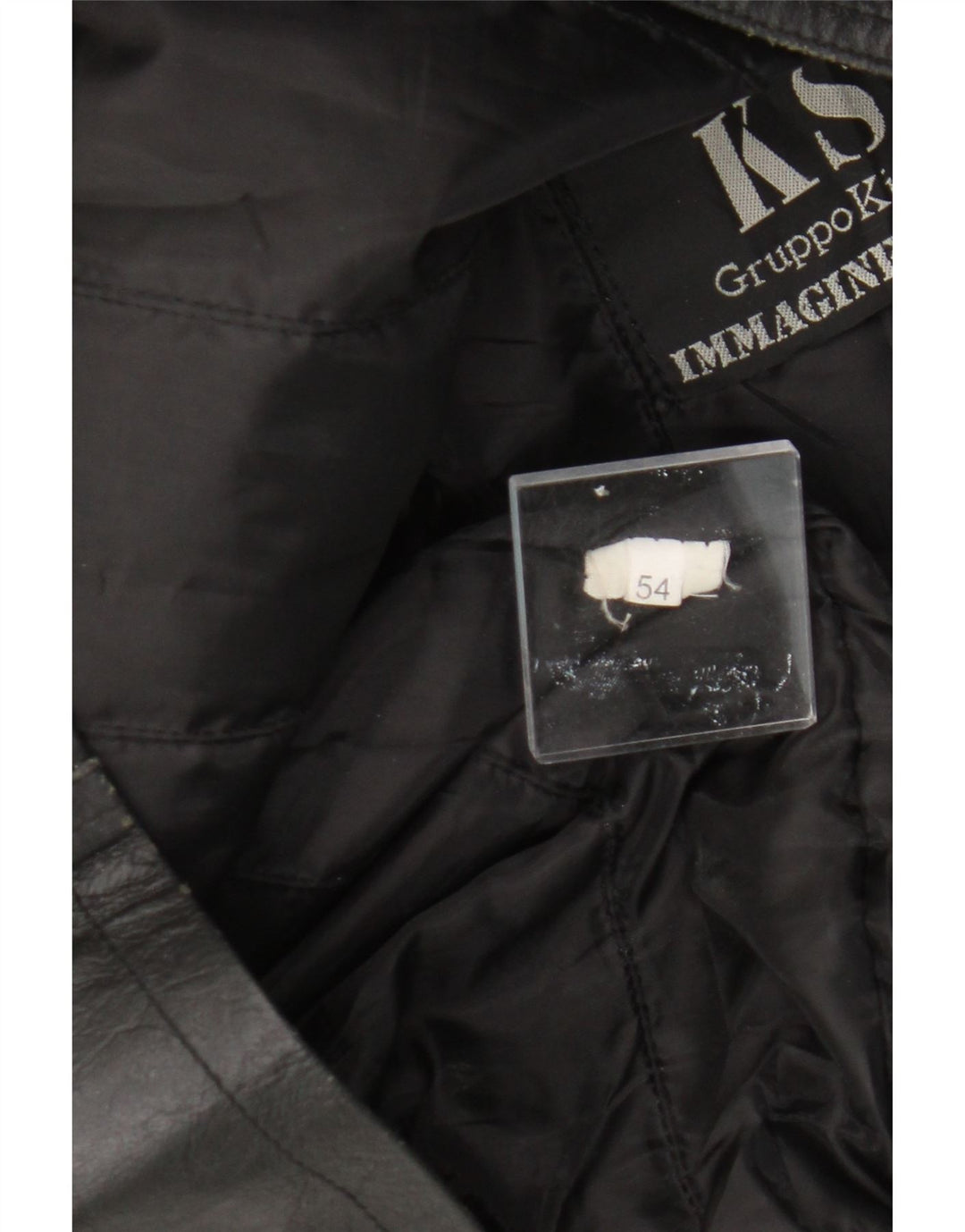 VINTAGE Veste en cuir homme IT 54 2XL Cuir noir