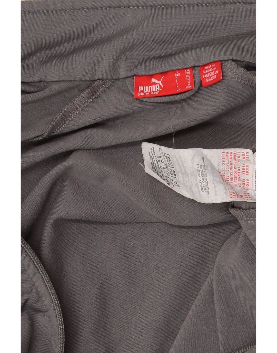 PUMA Veste de survêtement garçon 13-14 ans Gris Polyester