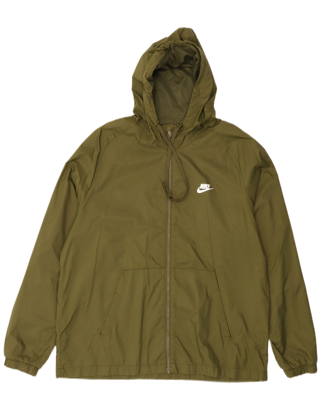 NIKE Veste de pluie à capuche pour homme UK 42 XL Kaki Nylon