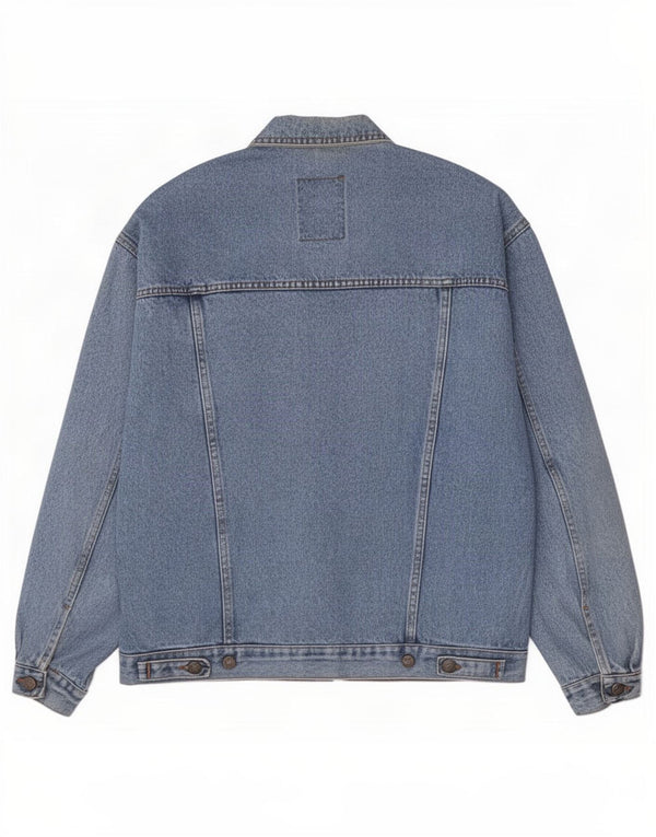 CLARK Mens Denim Jacket UK 42 XL Blue