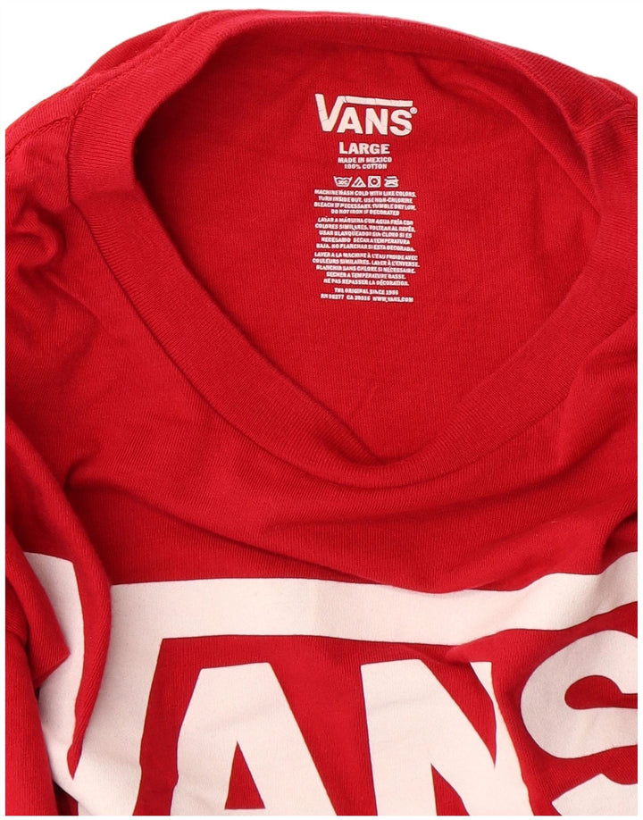 Vans Haut graphique à manches longues pour garçon 12-13 ans Grand Rouge Coton