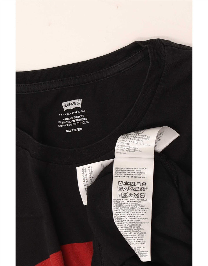 Levi's T-Shirt Graphique Top XL Homme Noir Coton
