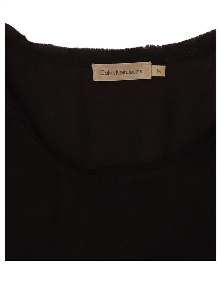 Calvin Klein Jeans Chemisier Femme UK 14 Medium Noir