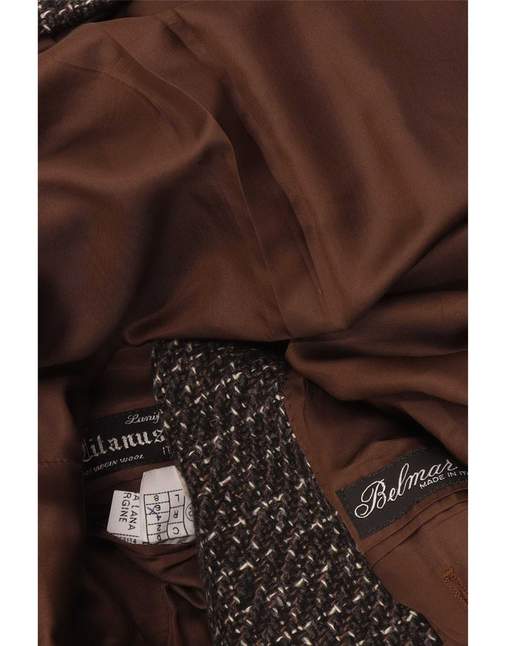 Belmar Veste Blazer 2 Boutons Femme IT 52 XL Marron Moucheté Laine Vierge