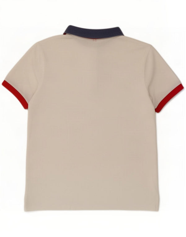 Sun68 Polo Homme Blanc Moyen Coton Colorblock