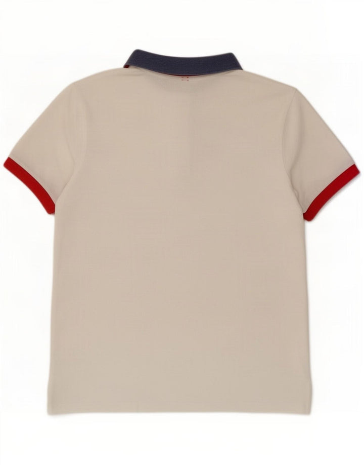 Sun68 Polo Homme Blanc Moyen Coton Colorblock