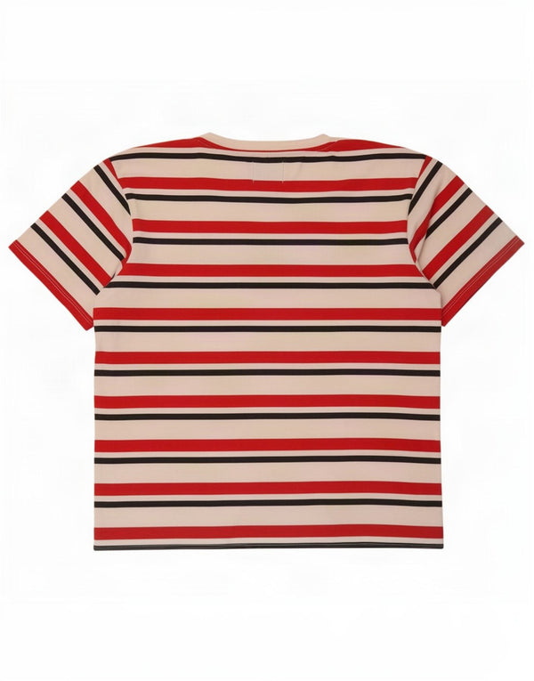 Guess T-Shirt Graphique Homme Grand Coton Rayé Multicolore
