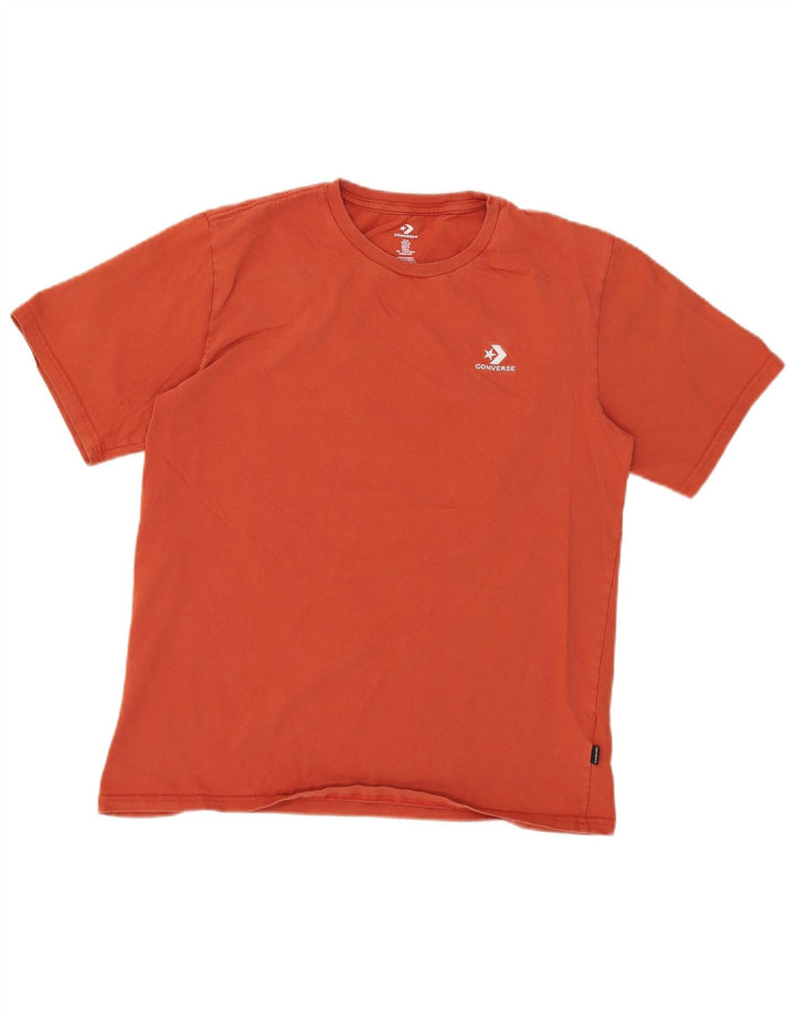 Converse T-Shirt Homme Orange Moyen Coton