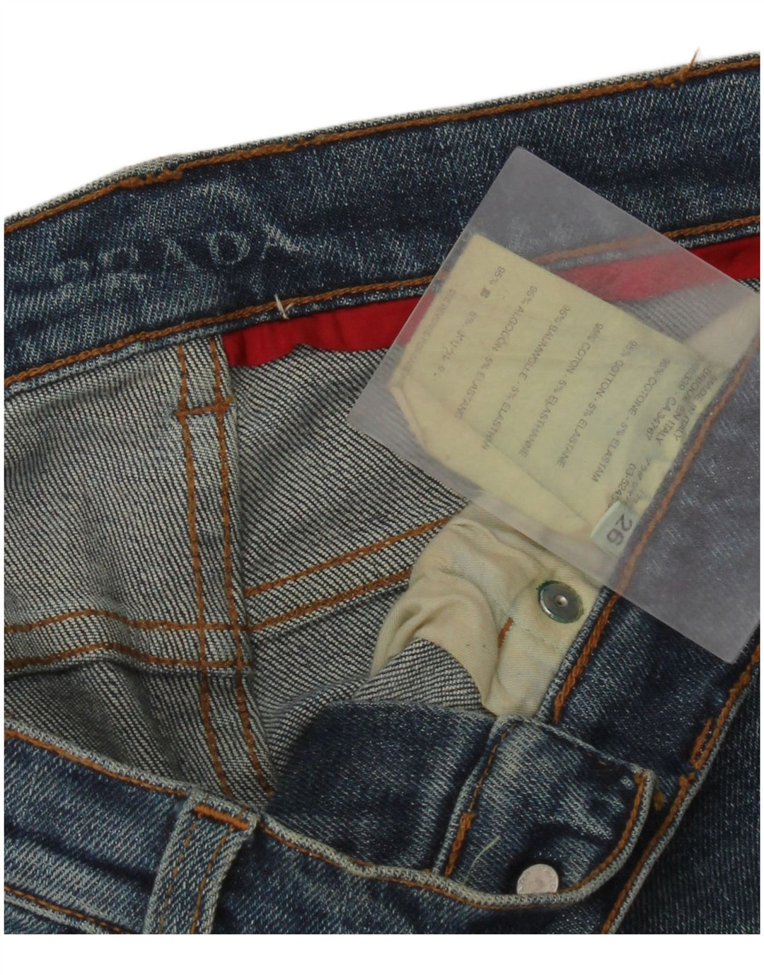 Prada Femme Jean Skinny W26 L32 Bleu Marine Coton