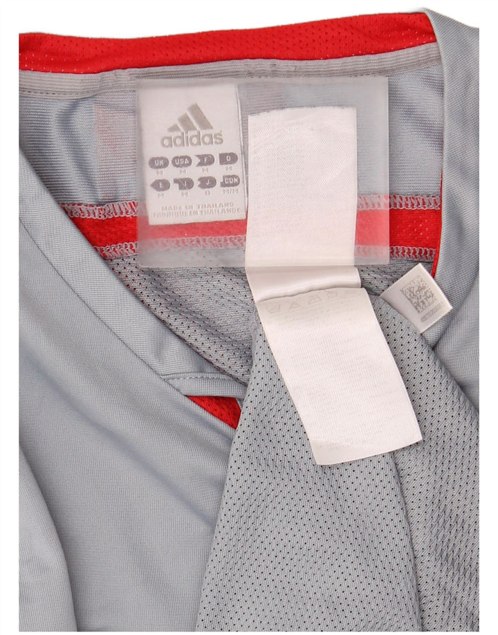 Adidas T-Shirt Climacool Homme Gris Moyen Polyester Colorblock