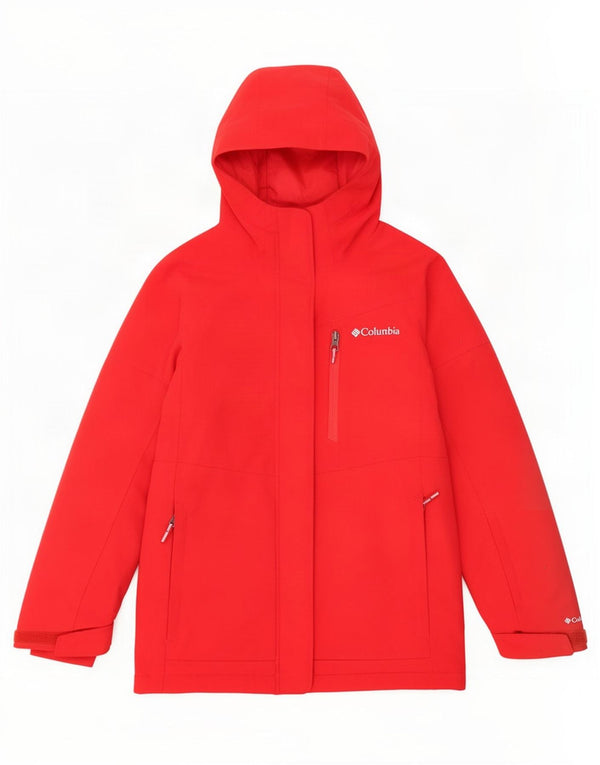 Columbia Veste Parka à Capuche Omni-Tech Fille 7-8 Ans Petit Rouge Polyester